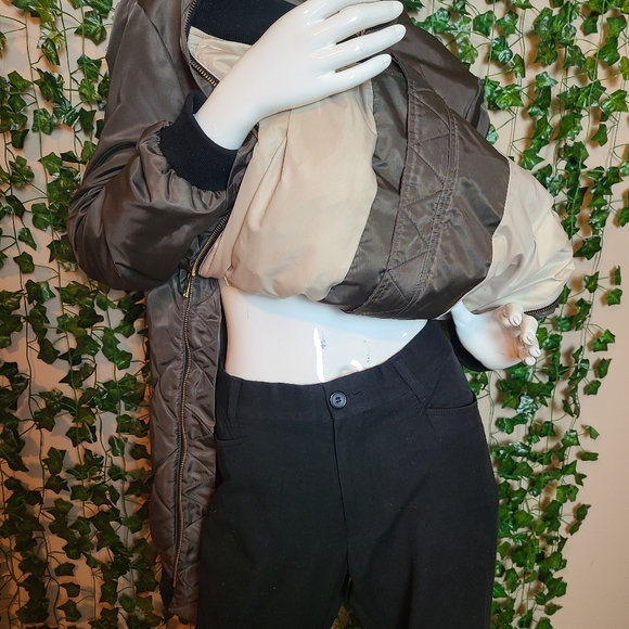 Zara Basic Outerwear Women's Fall Military Bomber Quilted Jacket size M - Picture 6 of 16